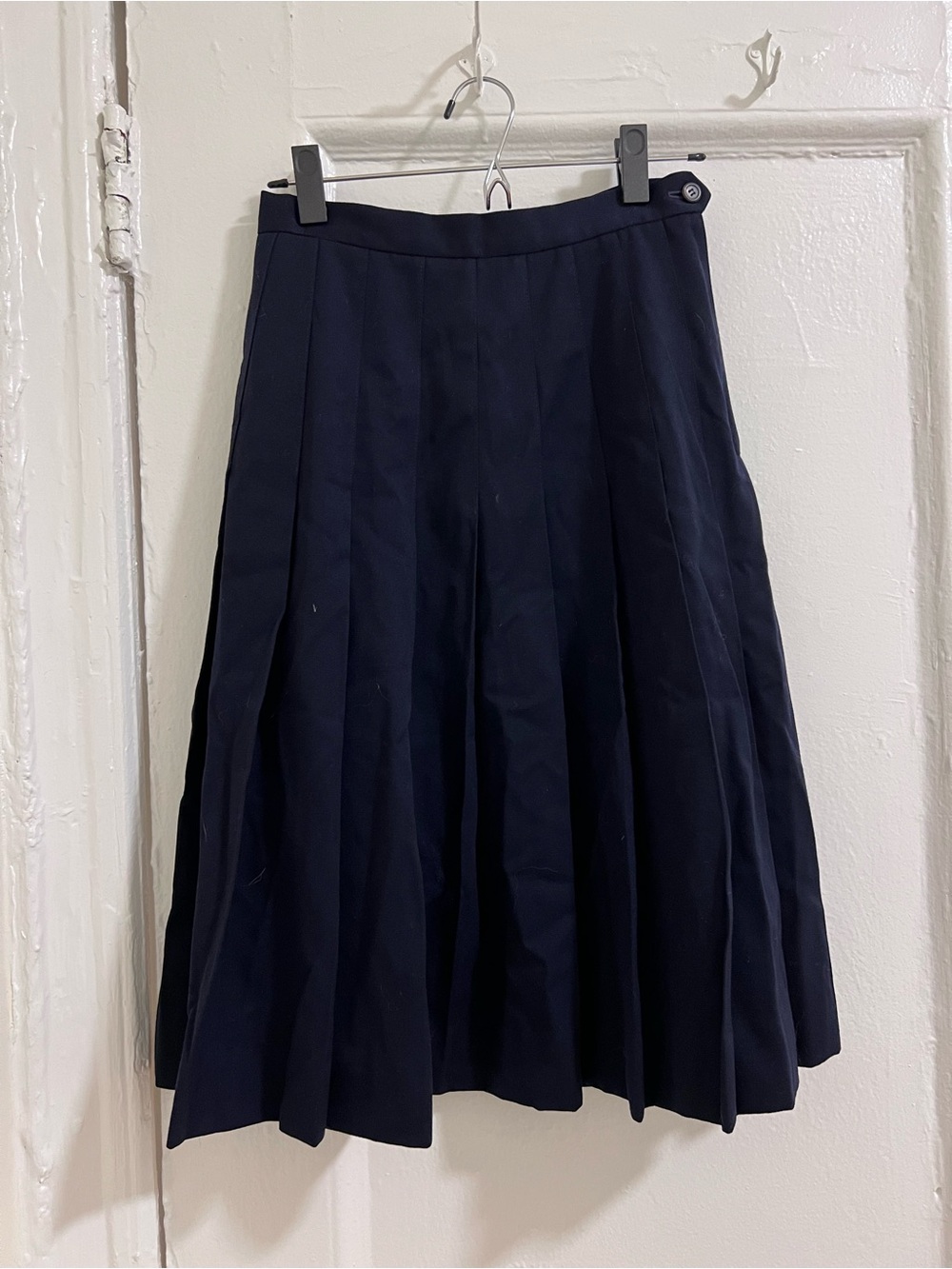 Vintage Ralph Lauren Navy Pleated Skirt